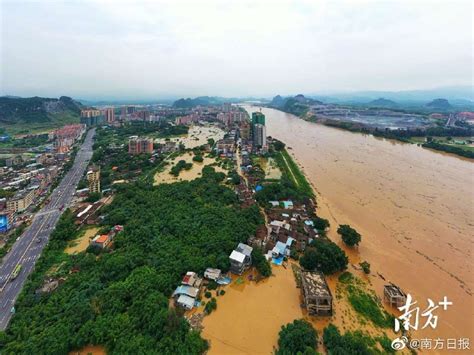 受北江上游大范围强降雨影响，北江及其支流19日出现了多个洪峰……|强降雨|洪峰_新浪新闻