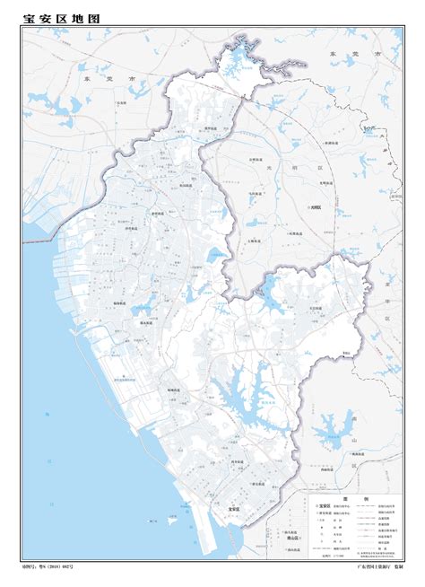 深圳市宝安区标准地图_深圳地图库_地图窝