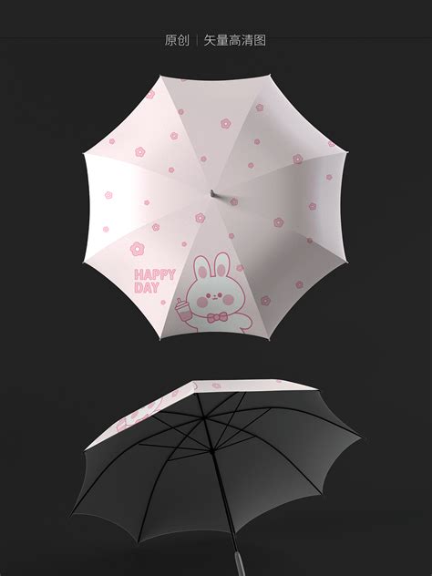 日本原单！幼儿园儿童雨伞原包装齐全可爱兔子带姓名牌安全手推伞-淘宝网