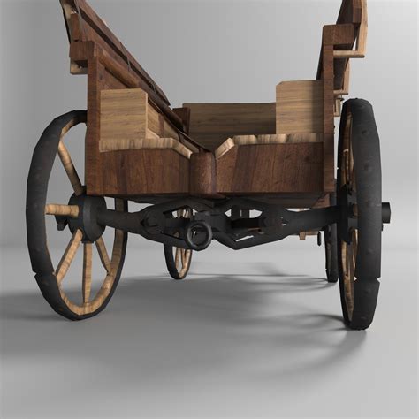 3D old wooden carriage - TurboSquid 1362217