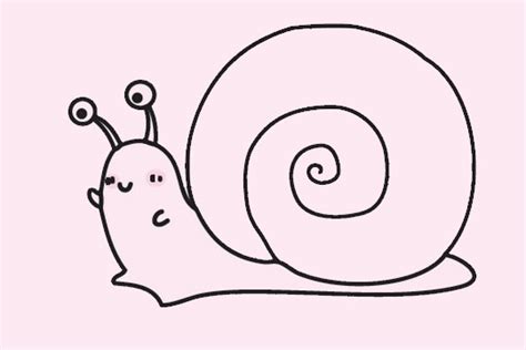 蜗牛简笔画图片