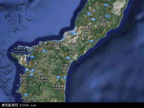 关岛地图图片