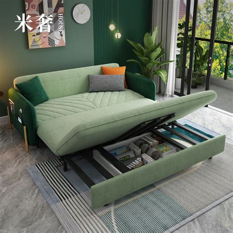 折叠沙发床两用双人1.8 多功能变经济型客厅三人小户型可储物单人-淘宝网