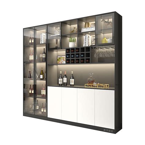 现代酒柜冰箱一体柜3d模型下载_ID10216024_3dmax免费模型-欧模网