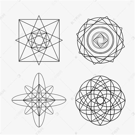 神秘几何符号组合素材图片免费下载-千库网