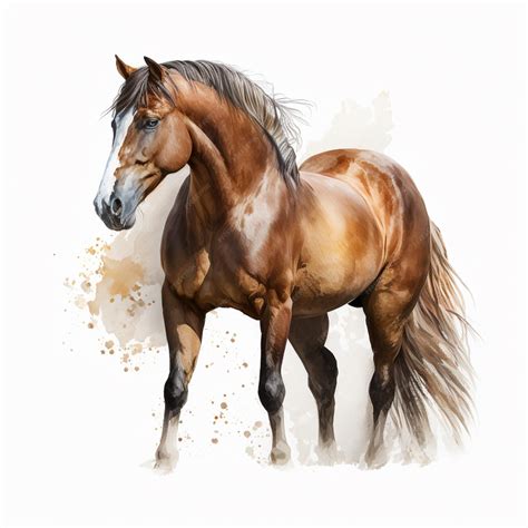 Um desenho de um cavalo com crina e cauda pretas. | Foto Premium