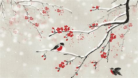 韩愈春雪拼音版翻译朗诵音乐-白雪却嫌春色晚，故穿庭树作飞花