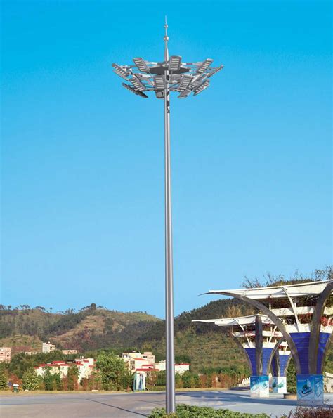 广西百色田林县3600瓦25米高杆灯一套价格LED高杆灯厂家制造-一步电子网