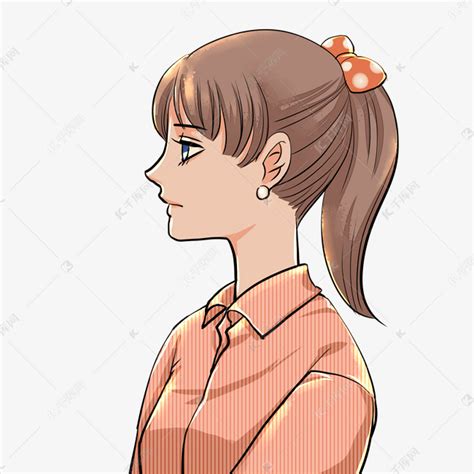 超甜美女生动漫头像侧脸