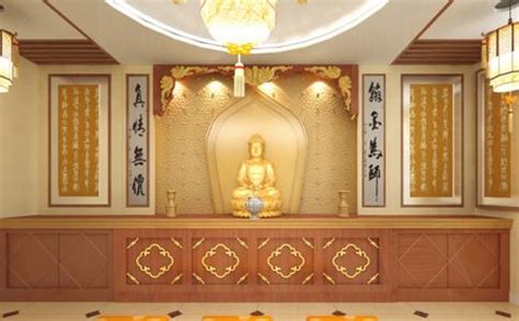 佛堂，业主信佛教黄教，所以设有专门的一间室做佛堂。_装修美图-新浪家居