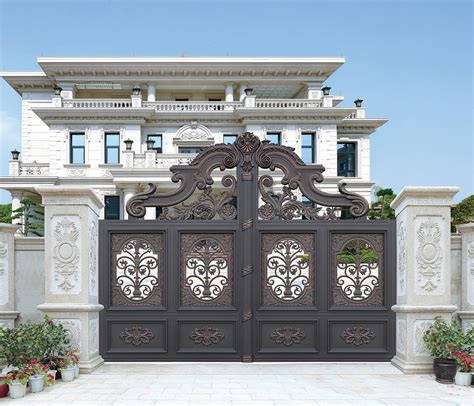 扬中别墅院子大门 中式 别墅庭院门设计效果图 利元门业