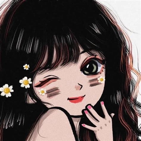 手绘头像阳光温柔女生