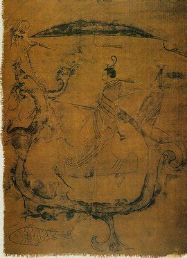 战国帛画:1-《人物御龙图》2-《人物龙凤图片