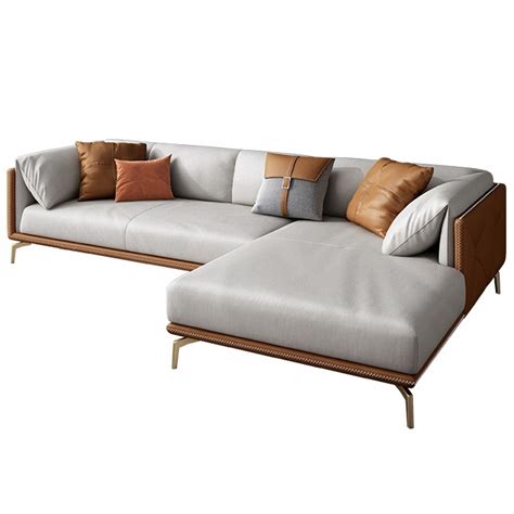 卫诗理法式轻奢实木沙发客厅大户型 欧式真皮沙发茶几组合E3新品-美间设计
