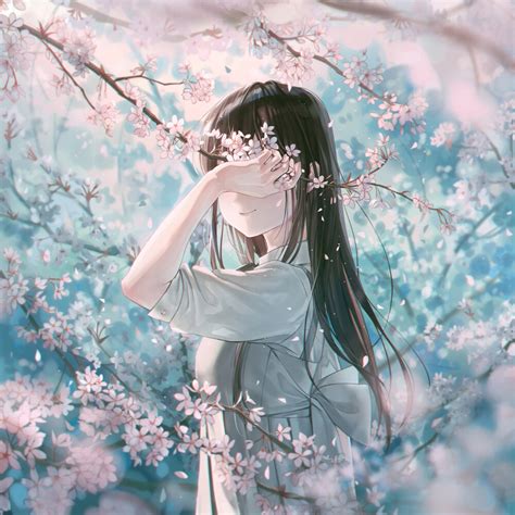 樱花少女图片