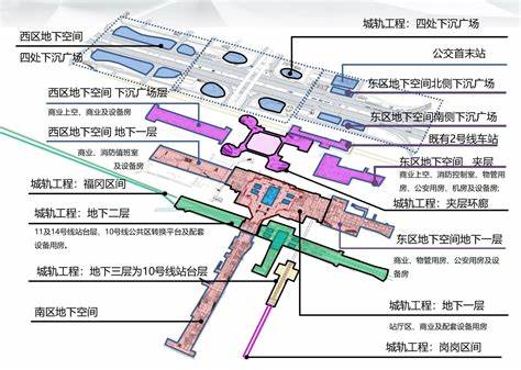 广州火车站地铁出口处示意图