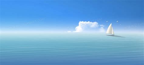 碧水蓝天沙滩壁纸-欧莱凯设计网