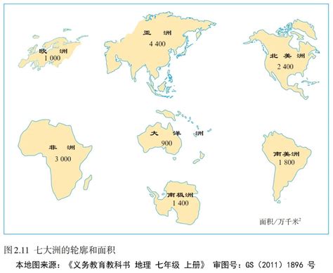 七大洲地图图片