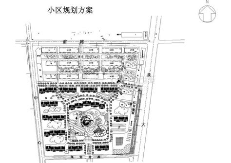 咸宁市银泉大道清华苑小区总平面规划设计CAD图纸_住宅小区_土木在线