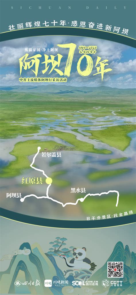 四川省阿坝州红原县：城边的风景