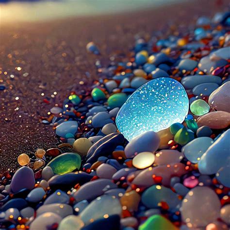 大海边晶莹剔透的石头头像图片 石头唯美的像一颗颗宝石_风景头像_头像屋