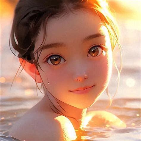 女生头像温柔暖色背景