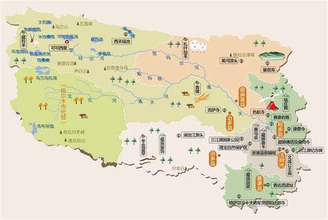 青海省旅游地图（必游景点）_青海旅游地图库_地图窝