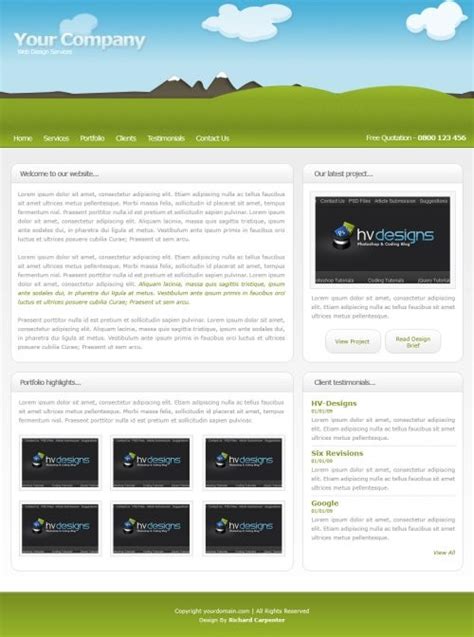 30个简单易学的Photoshop网页布局设计教程(4) - PS教程网