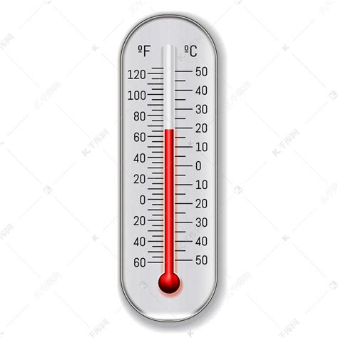 经典的室外和室内摄氏华氏度酒精乙醇红色染料温度计用于气象测量逼真矢量图。素材图片免费下载-千库网