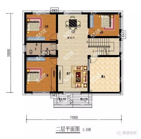 三层精美别墅设计图，12×15米，户型方正，会让人住的非常舒服_盖房知识_图纸之家