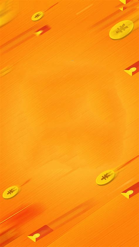 橙色扁平H5背景设计模板素材