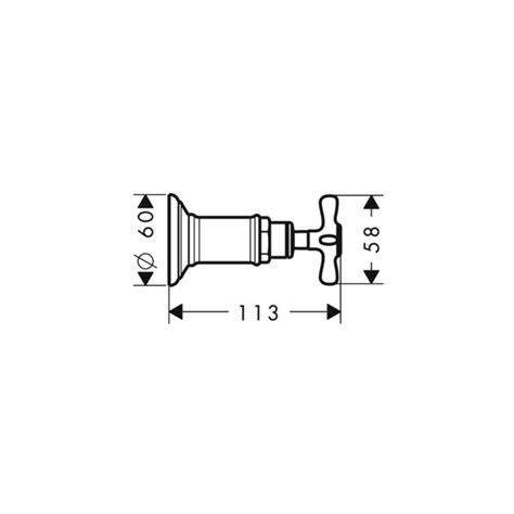 雅生 Shut-off valves: 雅生蒙特勒, 开关阀 暗装带十字把手, 16871820