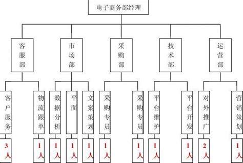 2011年电子商务部组织架构及人员配备 100001_word文档在线阅读与下载_免费文档