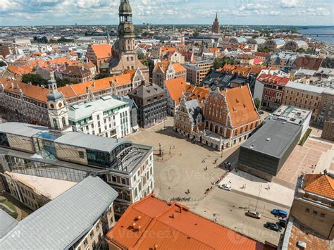 Aerial view of the Riga old town in Latvia. 8940558 Stock Photo at Vecteezy