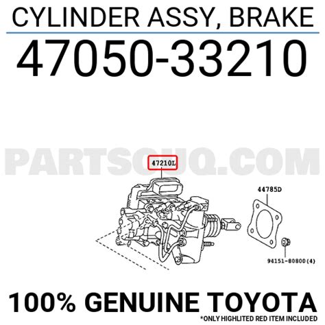CYLINDER ASSY, BRAKE 4705033210 | Toyota Parts | PartSouq