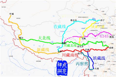 青藏线进藏旅游地图-川藏线318旅游网