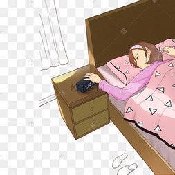 卡通睡眠女孩卡通元素PNG图片素材下载_元素PNG_熊猫办公
