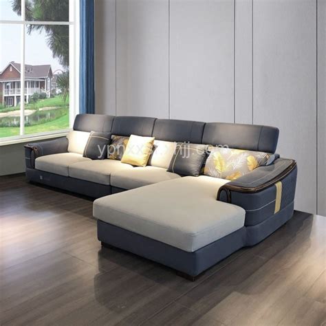 简约现代乳胶科技布沙发客厅可拆洗布艺沙发组合大户U型家具-淘宝网