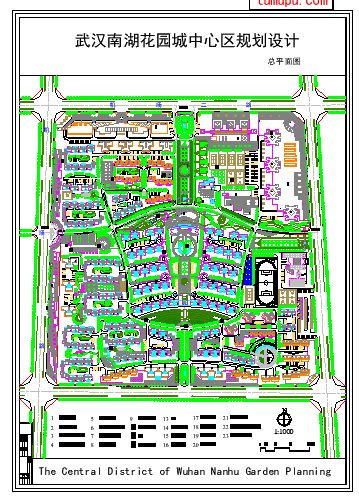 武汉南湖花园城中心区规划cad设计图纸_土木在线