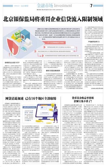 网贷清退加速 已有16个地区全部取缔_北京商报