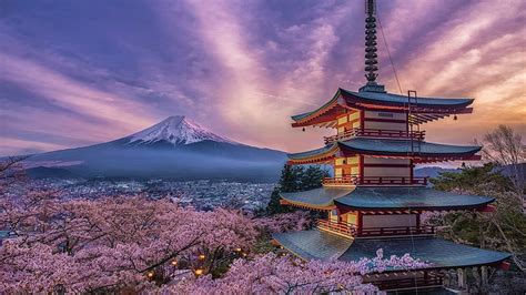 Landscape with clouds and Mount Fuji, Japan image - Free stock photo ...