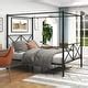 Metal Canopy Bed Frame, Sturdy Platform, X Shaped Frame, Bedroom ...