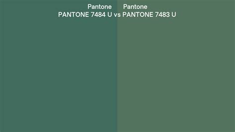 Pantone 7484 U vs PANTONE 7483 U side by side comparison