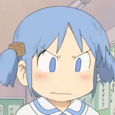 蓝色头发非主流卡通头像