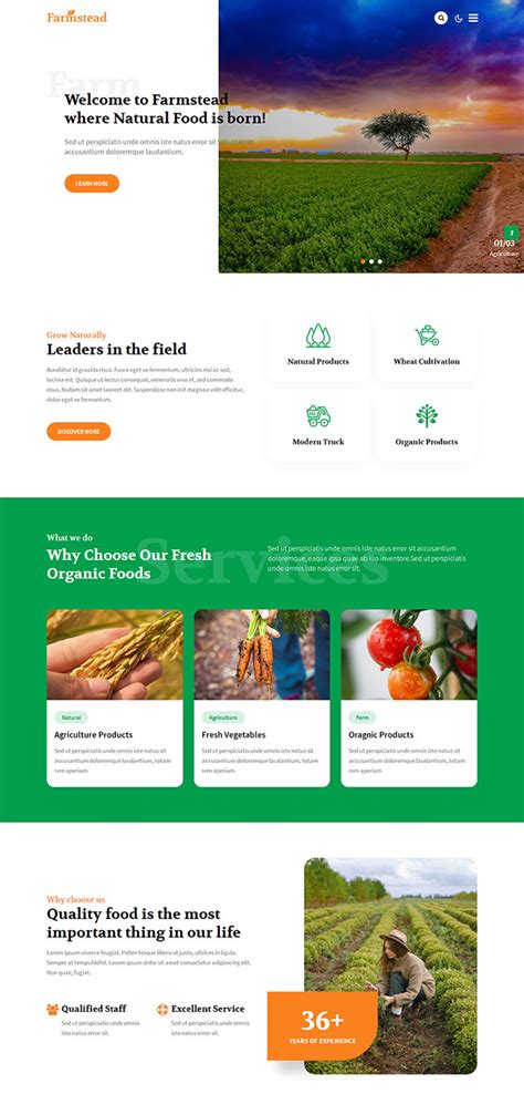 绿色大气的农产品众筹静态HTML网站模板 - 静态HTML模版 - 站长图库