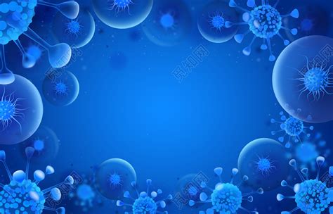 蓝色抗疫疫情科技感医疗医学生物科技病菌病毒疫情背景图免费下载 - 觅知网