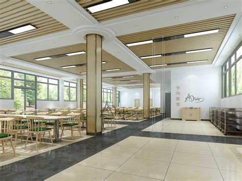 广州康大职业技术学院学生餐厅（餐厅/食堂设计方案）|空间|家装设计|鲸作人 - 原创作品 - 站酷 (ZCOOL)