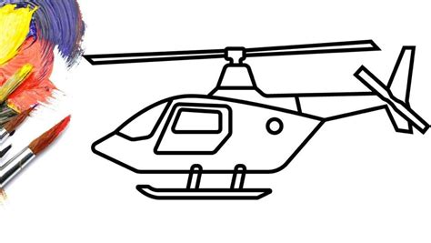 直升飞机简笔画法步骤图示（直升飞机简笔画图片） - 小南美术网