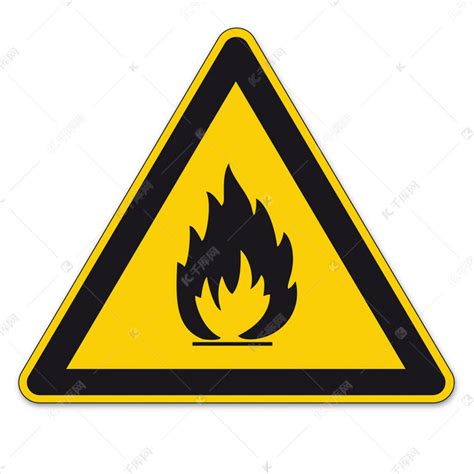警告 bgv a8 的三角形标志的安全标志矢量象形图图标火焰火易燃素材图片免费下载-千库网