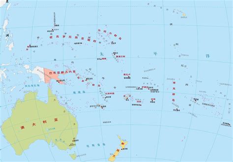 大洋洲地图高清版 - 大洋洲地图 - 地理教师网